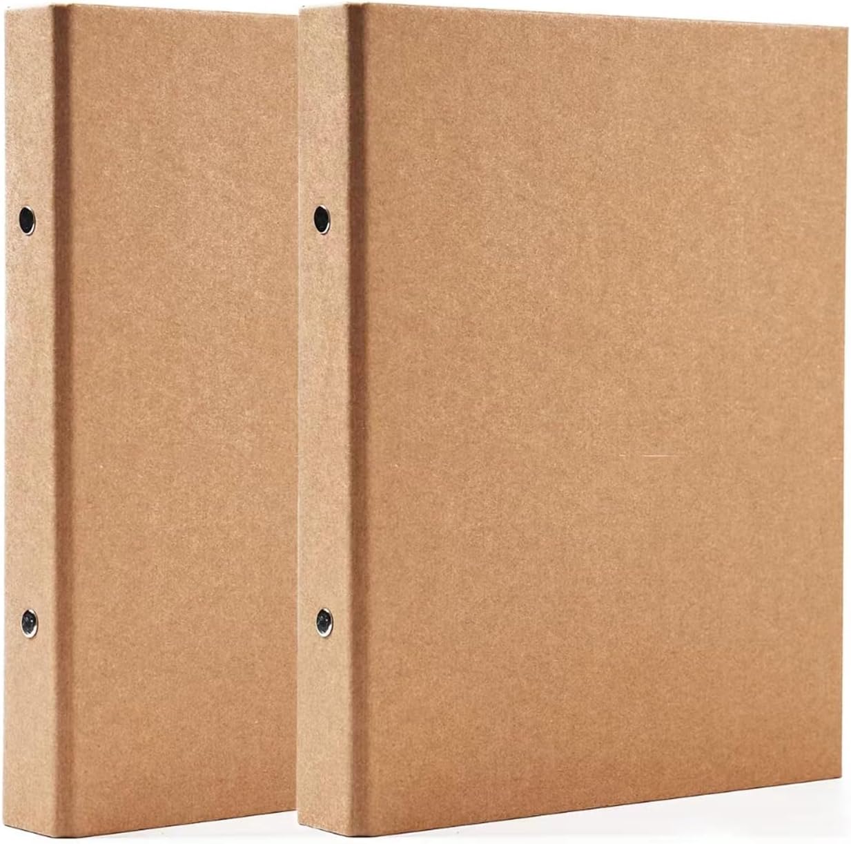 A5 Binder 6 Ring, A5 Binder, 2pcs Kraft Paper 6 Round Ring Binder Cover Protector for Journal Note Book Carrying Around Notes (A5-6Ring)