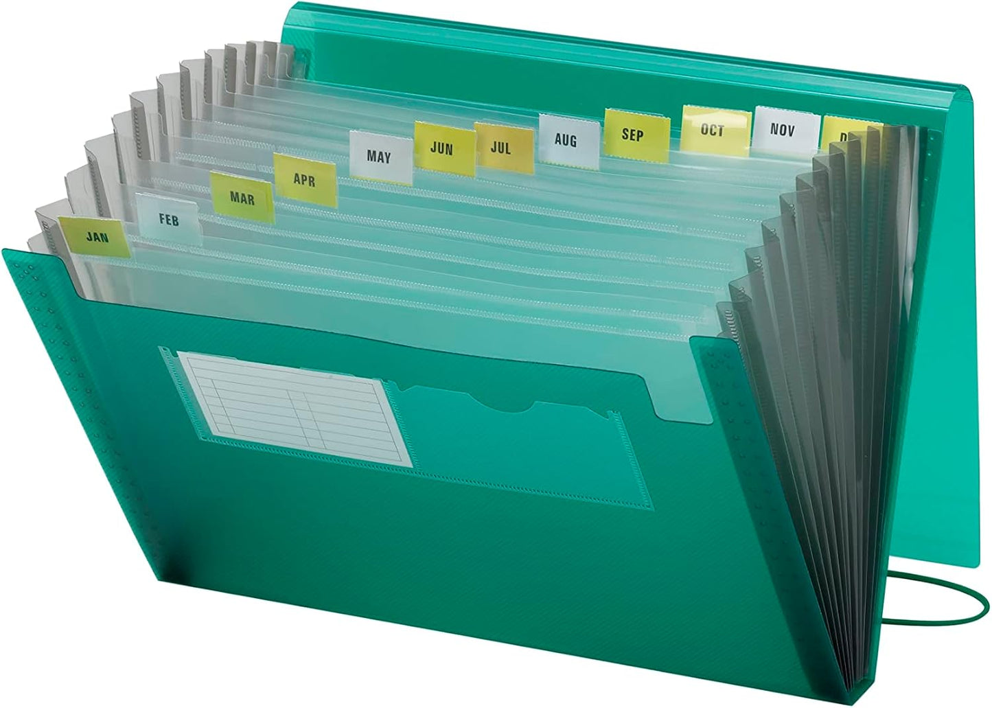 Smead Poly Expanding File, 12 Pockets, Flap and Cord Closure, Letter Size, Blue (70876)