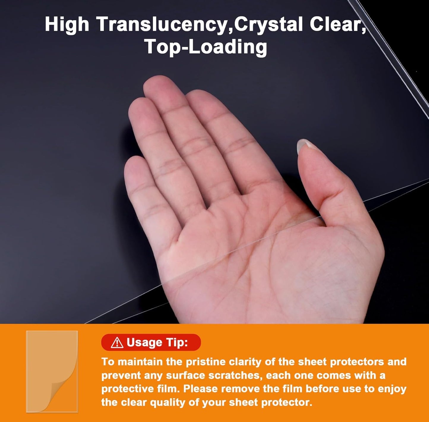 Ndsox 5 Pack 8.5" x 11" Rigid Print Protectors Clear Hard Plastic Sheet Protectors Top Loading for Birth Certificates, Documents, Posters, Photos, Meuns, Heavy Duty No-Hole Plastic Document Sleeves