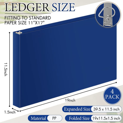 8 Pcs 3 Ring Binders Rings Heavy Duty View D Ring Binders Economy Holds 11" x 17" Paper for Artwork Blueprints, Office, Home, Work Places(White,3 Inch)