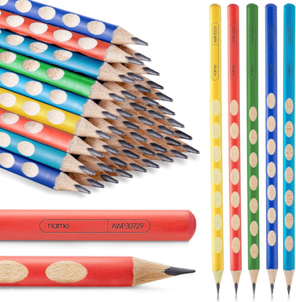 M&G 30pcs Triangular Pencils, 2B Pencils with Grip Correction, Wooden Graphite Pencils, Pre-Sharpened Break-Resistant, Suitable for Writing, Drawing, and Sketching