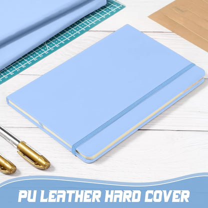 Honoson 20 Pack Lined Journal Notebooks A5 Hardcover Executive Notebook 5.5" x 8.3" PU Leather Wide Ruled Journals Bulk with Elastic Band for Home Business Office School Supplies(Black)