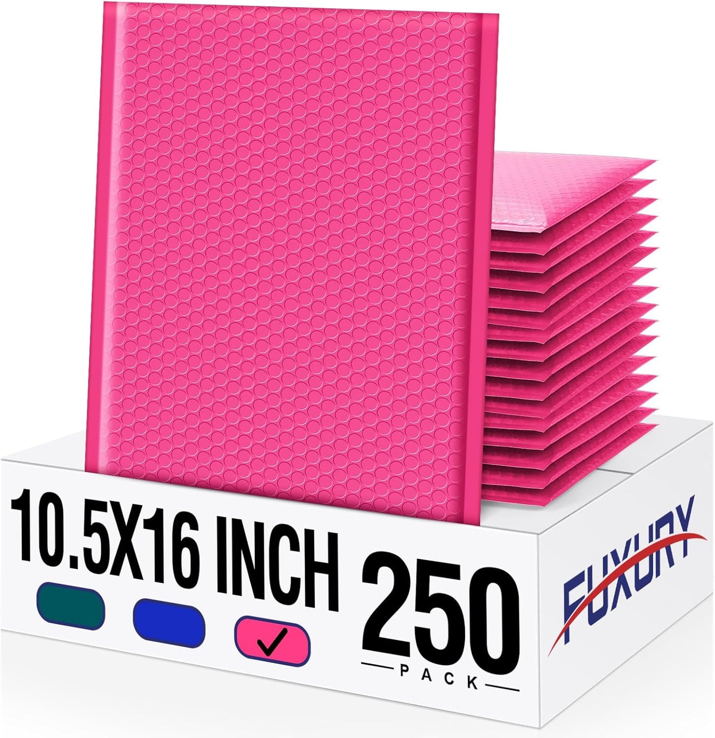Fuxury Bubble Mailers 10.5x16 Inch 40 Pack Self Seal Padded Envelopes Waterproof Mailing Envelopes Bubble Padded Cushioning Padded Mailers Bubble Bags for Packaging Small Business Large #5 Black
