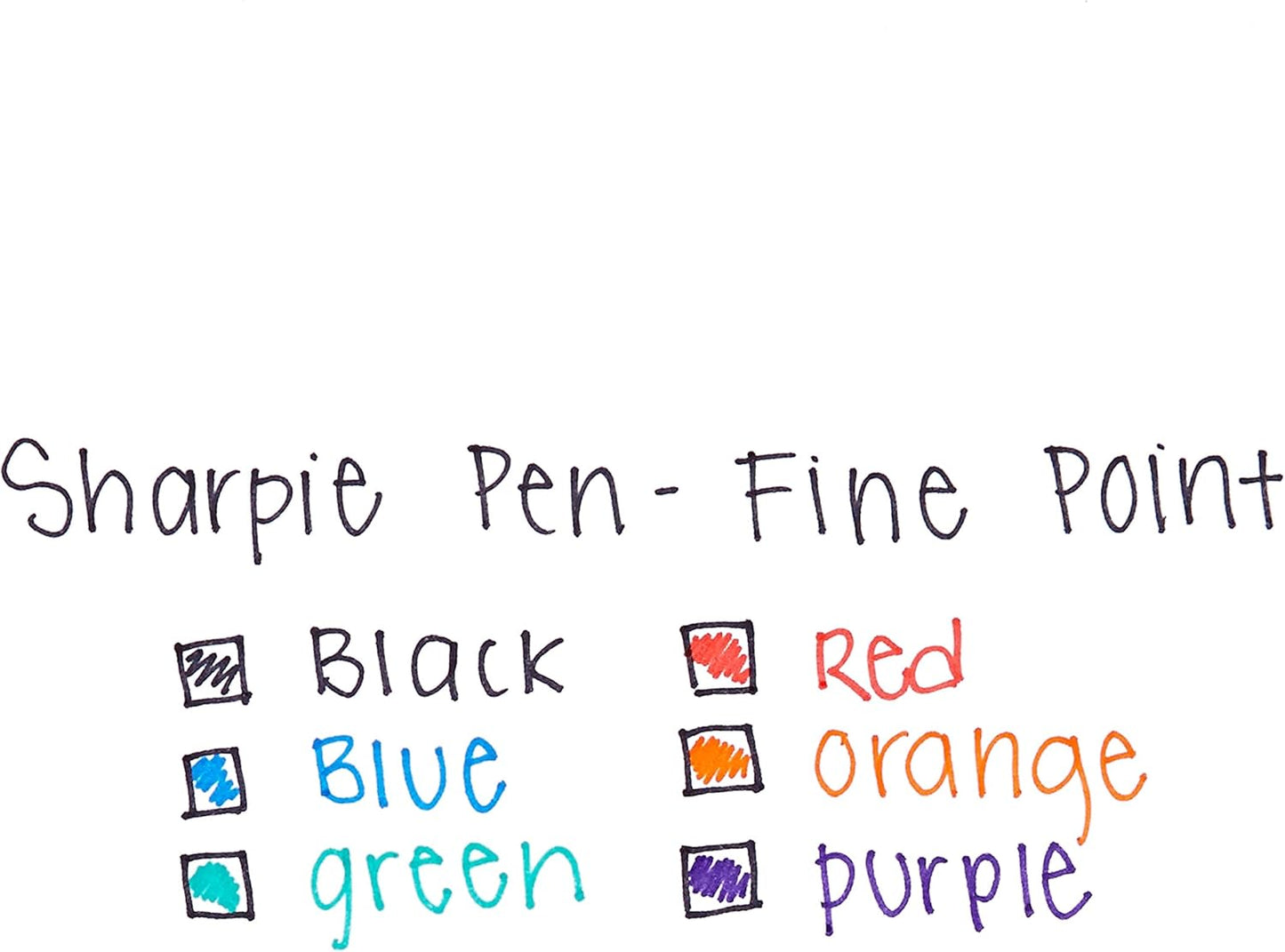 Sharpie Pen, Fine Point, 6-Pack, Assorted Colors (1924215)