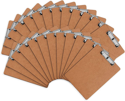 Clipboard, HERKKA 15 Pack Hardboard Office Clipboards Standard A4 Letter Size Clipboard with Low Profile Clip, Size 12.5 x 9 Inch