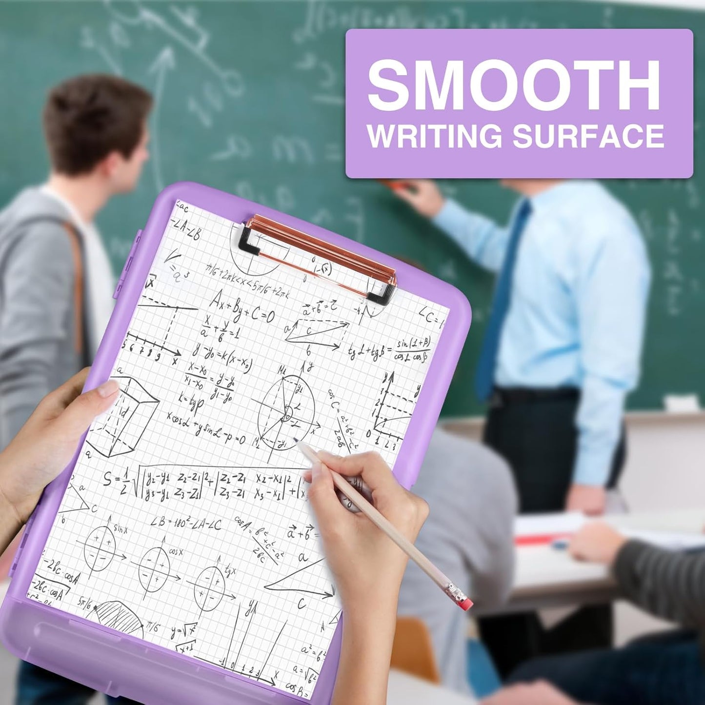 Sooez Clipboards with Storage, High Capacity Clip Boards 8.5x11 with Storage, Heavy Duty Nursing Clipboard Folder, Plastic Clipboard with Pen Holder for Women Teachers Work, School & Office Supplies