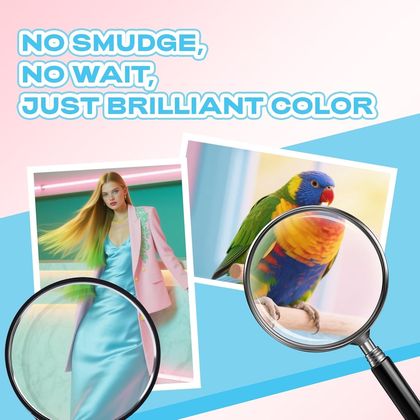 Uinkit 37lb Thin Flyer Paper Glossy 8.5x11 Inkjet 100 Sheets Single Side DIY Chip Bag 135gsm Printer Picture for Inkjet Printer with Dye Ink Letter size A4 Brochure (8.5X11X100)