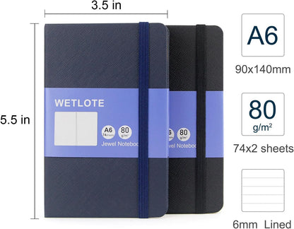 Line Hardcopy Notebook - 5"x8"- Sourced from sustainable and excellent quality paper, minimalist, natural, portable and flexible design, suitable for office, school(red)