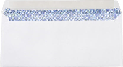 Amazon Basics #10 Security Tinted Business Envelopes for Documents and Invoices, Quality Seal, 4-1/8" x 9-1/2", White, Pack of 500
