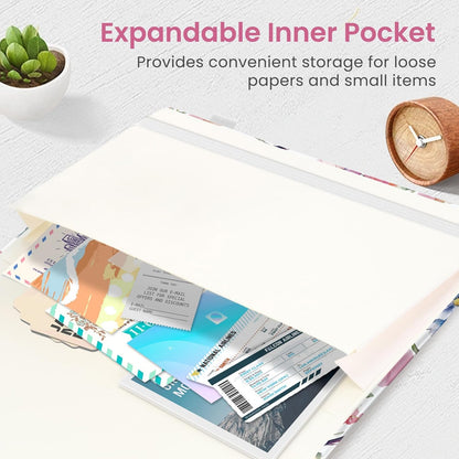 Taja Pretty Lined Journal for Women, Aesthetic Cute Hardcover Leather Journal for Writing, A5 College Ruled Notebook for Work & Note Taking, Perfect for Office School Home, 160 Pages, Meadow Flowers