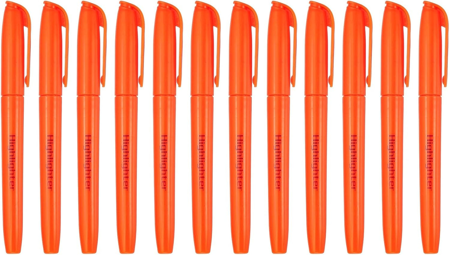 PATIKIL Purple Highlighter, 12 Pack High Lighters No Bleeds Highliters Pens Neon Clear View Bright Quick Dry Pocket Marker Pen Sticks Chisel Tip Cute for Books Office Adults Classroom