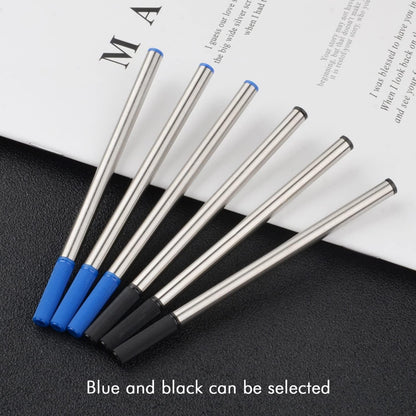 YIVONKA 10 Pieces Replaceable Ballpoint Pen Refills Medium Point Metal Refill Smooth Writing Black or Blue Ink Pen Refills 0.5 mm (10 Black 0.5mm Refills)