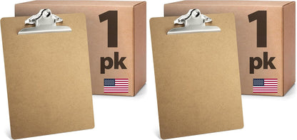 Officemate Recycled Wood Clipboard, 6 Inch Clip, 1 Pack Clipboard, Letter Size (9 x 12.5 Inches), Brown (83100)