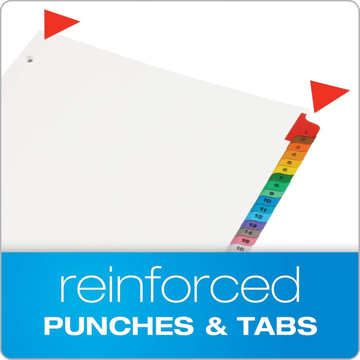 Oxford Binder Dividers, 12 Tabs, Numbered 1–12, 3 Pack, Customizable Table of Contents Page, Reversible Multicolor Tabs, 3-Hole Punched for Binders