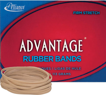 Alliance Rubber 26649 Advantage Rubber Bands Size #64, 1/4 lb Box Contains Approx. 80 Bands (3 1/2" x 1/4", Natural Crepe) Beige
