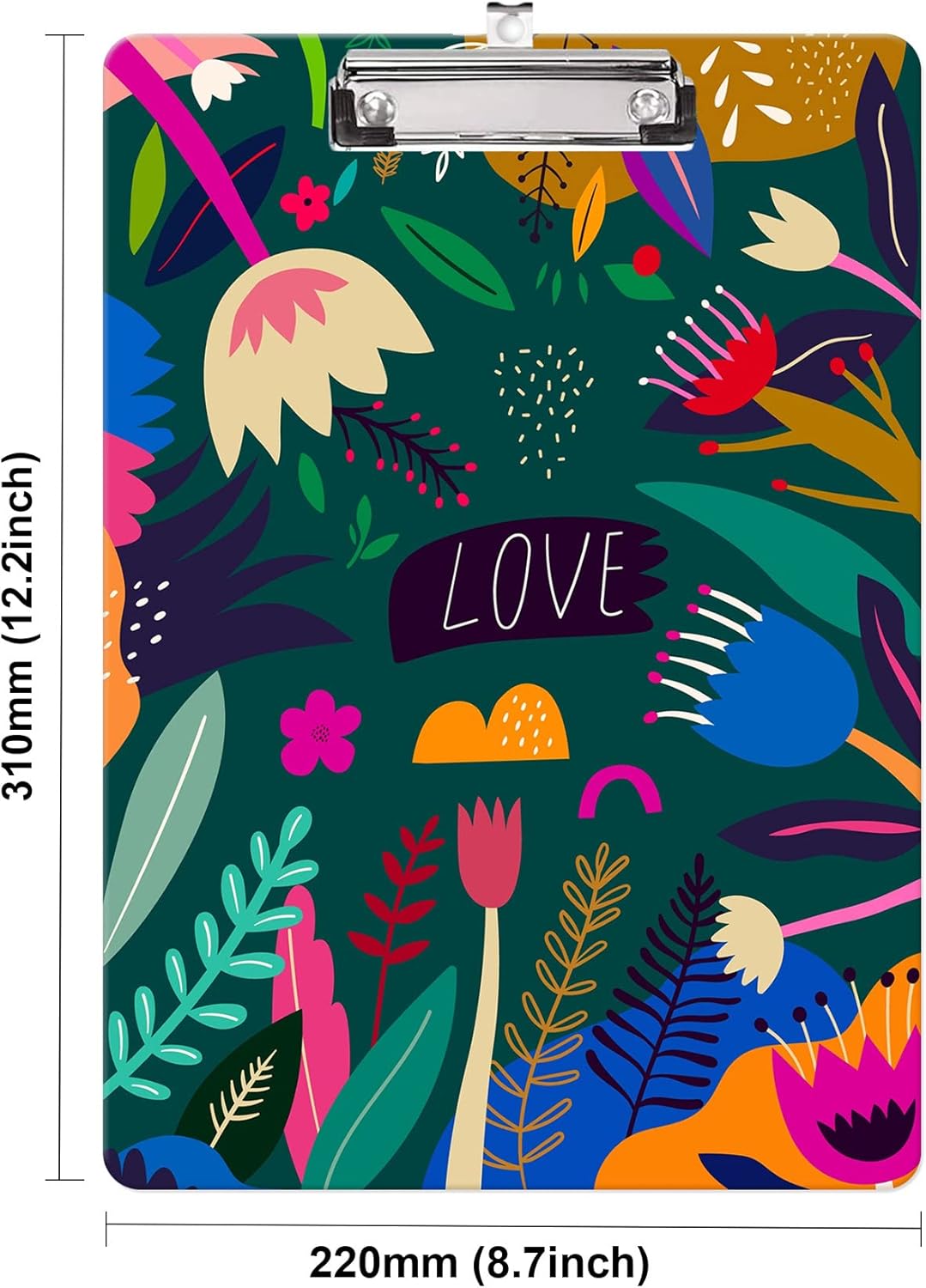Fashion Clipboard, A4 Letter Size Wooden Decorative Clipboards for Teacher, Nurse, Doctor,Student and Kids, Cute Design for Standard Size 12.2" x 8.9" (C-Pink Purple Marble)