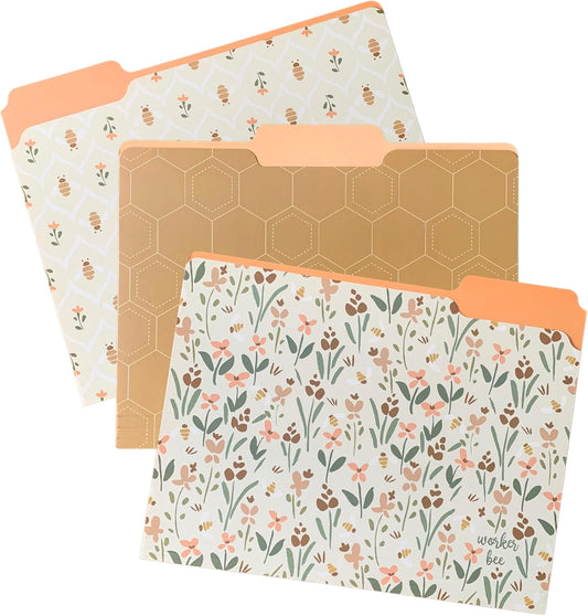 Steel Mill & Co Cute File Folders, Set of 9, Document Organizer for Filing Cabinet, Decorative Letter Size Files, Wanderlust