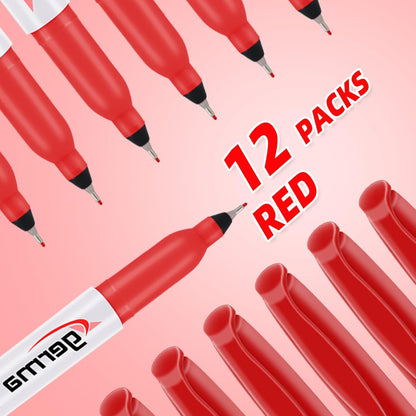 Cgerma Ultra Fine Point Permanent Markers Black, 18 Pack Ultra Fine Tip Markers, Waterproof, Quickly Dry, No bleed, Works on Plastic, Wood,Stone, Metal and Glass for School Office Home