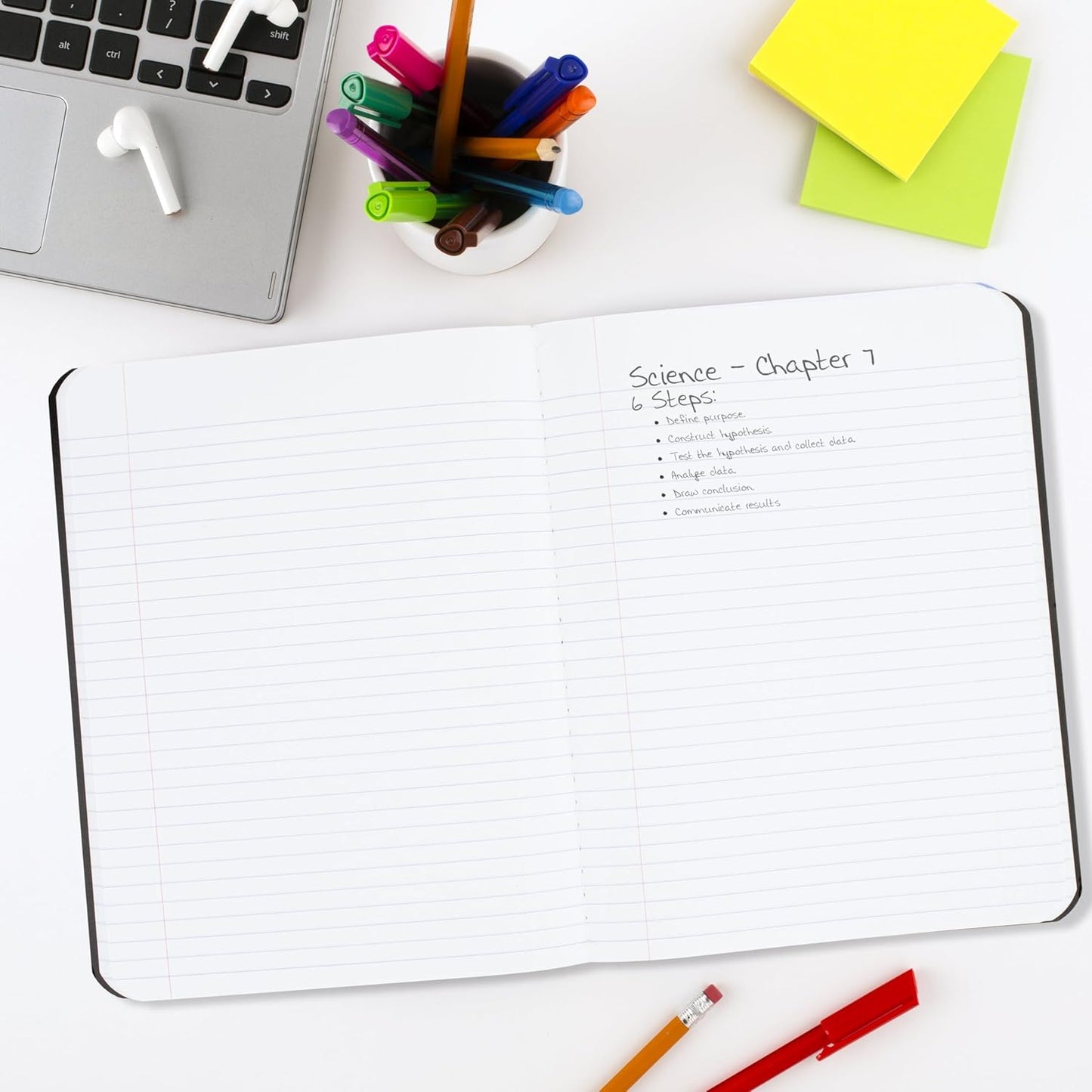 Mead Composition Notebook, 3 Pack, College Ruled Paper, 7-1/2" x 9-3/4", 100 Sheets per Comp Book, Black Marble (38111)