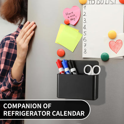 Camelmother 2Magnetic Marker Holder For Whiteboard Dry Erase Marker Holder For Office Refrigerator Fridge Classroom Must (black)