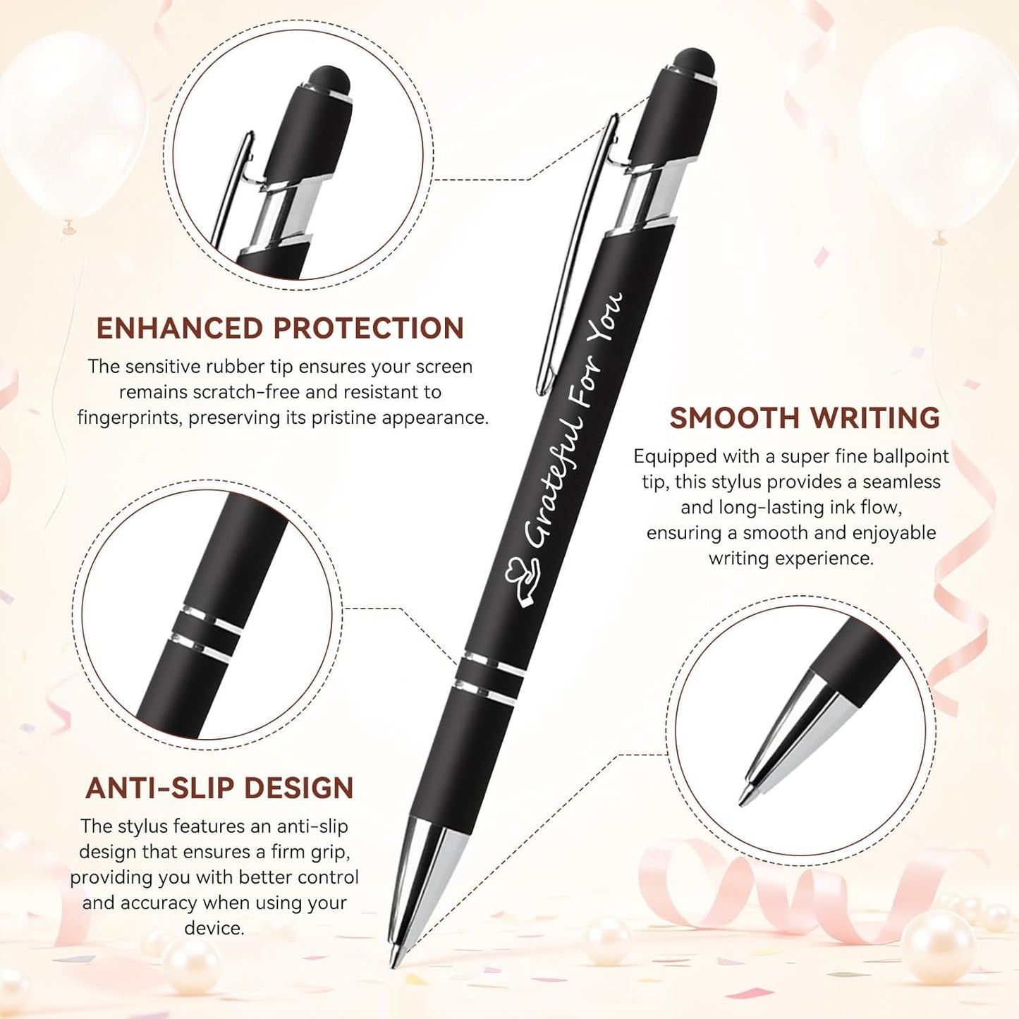 Father's Day Pen Set Gift Box - 12 Pack Black Ink Ballpoint Pens with Inspirational Quotes Fun Novelty Pens Perfect Birthday Retirement Gift for Dad Papa Father