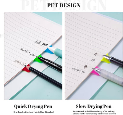 Golcellia Sticky Tabs - 600 Sheets Notebook Tabs - Sticky Flags, Index & Page Tabs - Durable Divider & Binder Tabs for Books & Bibles（6 Pcs, 5 - Color）