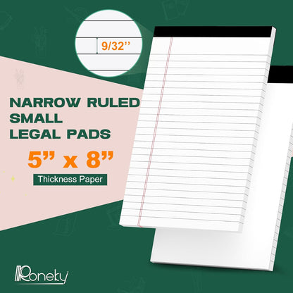 Legal Pads 4x6 Inch College Ruled Small Notepads Writing Note Pads for Work Study Taking Notes To do List, 30 Sheet/Pad Tear-Off Lined Paper Pads Memo & Scratch Pads for Office Home Car School, 8 Pack