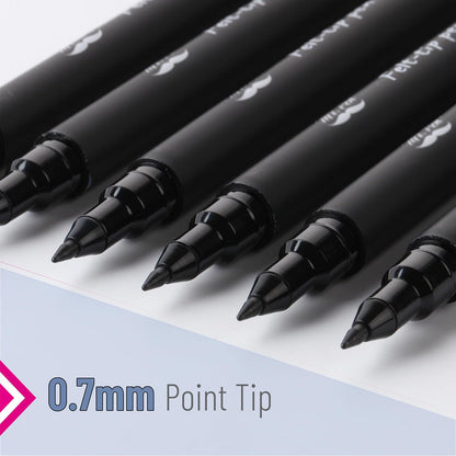 Mr. Pen- Felt Tip Pens, Fine Point, 12 Pack, Blue and Black Inks, Fast Drying, No Smear, Bible Journaling Pens No Bleed-Through for Planners, Sketching, Writing