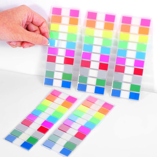 Book Annotation Tabs, 1600Pcs Sticky Tabs for Notebooks Page Markers Book Clear Sticky Notes Writable Small Colored Stickys Pop Up Index Tab for Planner Classify Files Teacher Supplies