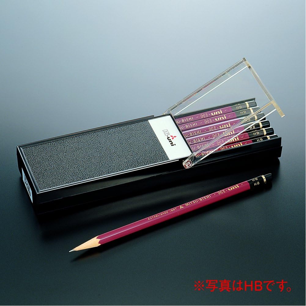 Uni Hi-Uni Wooden Pencil - 10B - Box of 12 (HU10B)