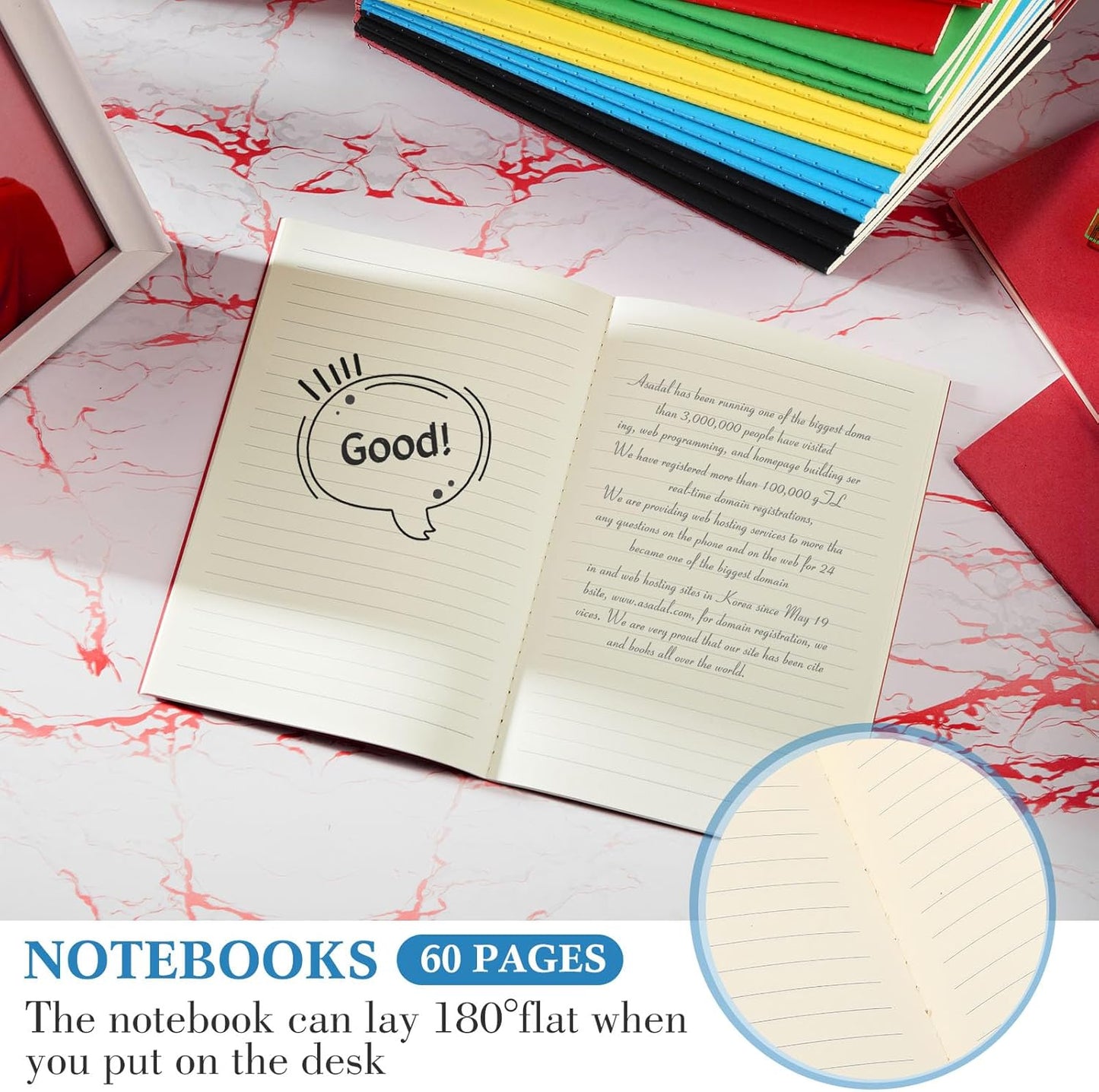 Mimorou 100 Pcs Journals Notebooks Bulk - Kraft Softcover A5 Small Notebooks 5.5 Inch x 8.3 Inch Notepads with 60 Page 30 Sheet for Writing Sketch Travel Office Supplies(Navy Blue,Lined)