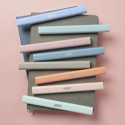 BLIEVE Aesthetic Cute Highlighters No Bleed Through, Dual Tip 8 Pack, Pastel Colors For Bible & Journaling