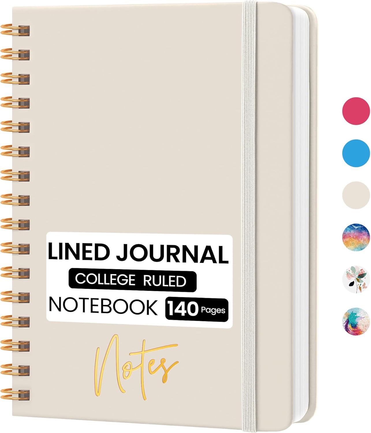 CICPAP Lined Spiral Journal Notebook, A5 College Ruled Notebook for Journaling, Note-Taking, and Daily Planning, Durable Hardcover with an Elegant Design, Purple