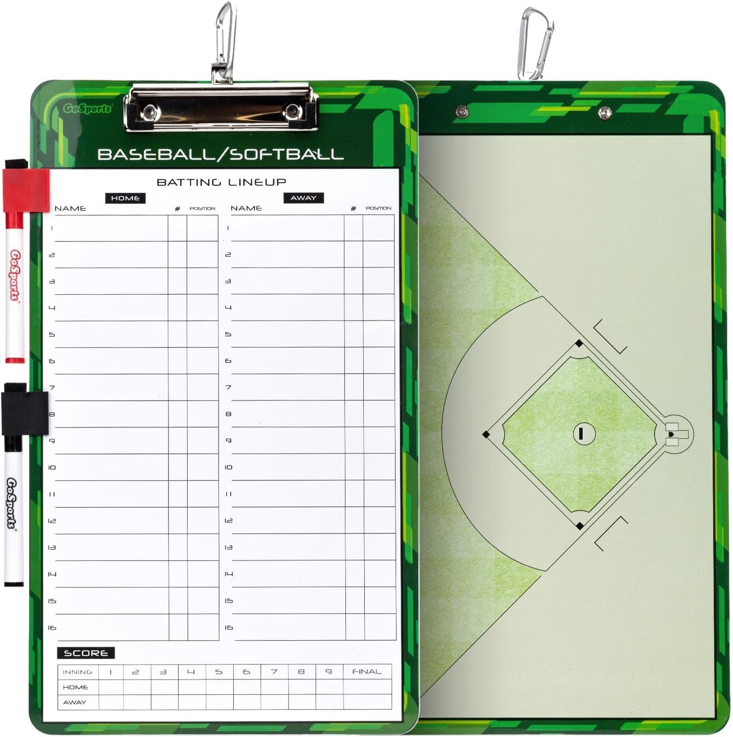 GoSports Premium Dry Erase Coaches Clipboards – Basketball, Baseball, Football, Soccer, Hockey, Volleyball, Lacrosse