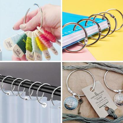 Simetufy 3 Inch Binder Rings, 24 Pcs Metal Office Shcool Notebook Rings Bluk, Large
