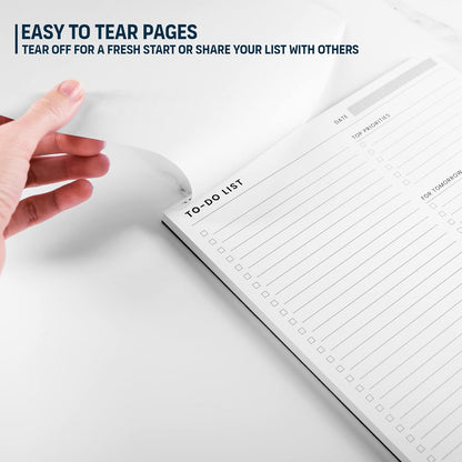 To Do List Notepad: With Multiple Functional Sections - 6.5 x 9.8" 60 Sheets - Spiral Daily Planner Notebook - Task CheckList Organizer Agenda Pad for Work - Note & Todo List Organization Notebooks