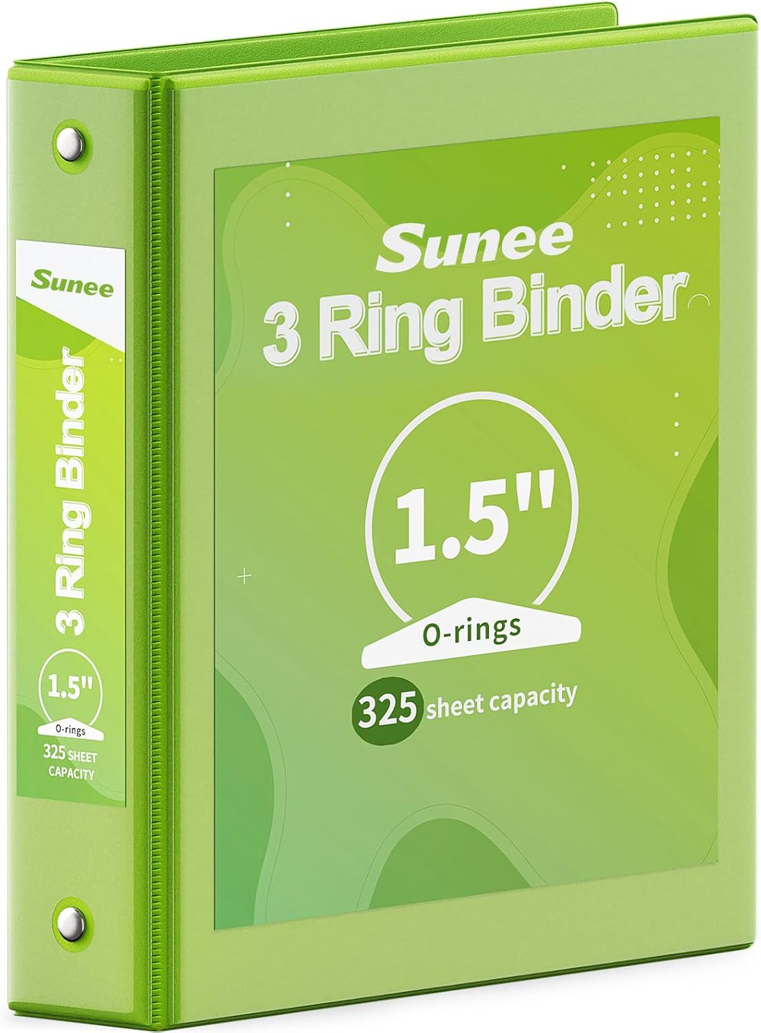 SUNEE 3 Ring Binder 3 Inch 1 Pack, Clear View Binder Three Ring PVC-Free (Fit 8.5x11 Inches) for School or Office Supplies, Pink