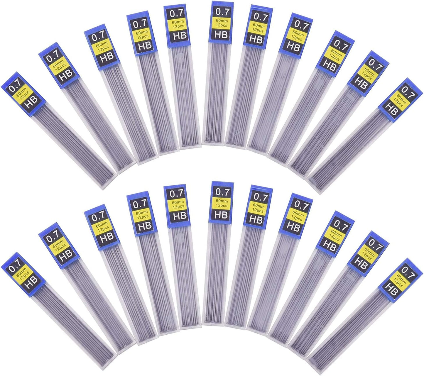 Morepack 240 Pieces Lead Refills with Plastic Box,0.7 mm HB,Break Resistant Mechanical Pencil Refills,20 Tubes
