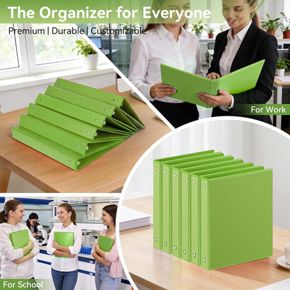 SUIN 1 Inch 3 Ring Binder, Clear 1'' View Presentation Binders with 2 Pockets, Fits 8.5 x 11 Letter Size, Durable Polypropylene, Non-Stick & PVC-Free for School, Office & Home (Orange)