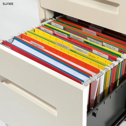 SUNEE Hanging File Folders, 25 Pack Letter Size Hanging File Folders with 1/5-Cut Tabs, Ideal for Home and Office Organization and Papers Classification,Yellow