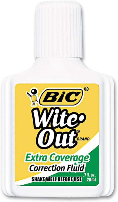 BIC Extra-Coverage Wite-Out Brand Correction Fluid