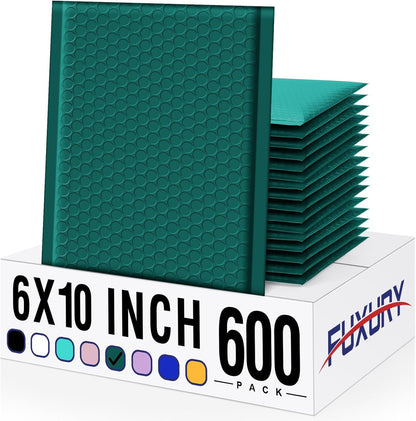 Fuxury Bubble Mailer 6x10" 100 Pack White Bubble Mailers Usable Size 6x9" Self Seal Padded Mailing Envelopes Opaque Bubble Padded Mailer for Small Business Mailing Jewelry Makeup Small Items