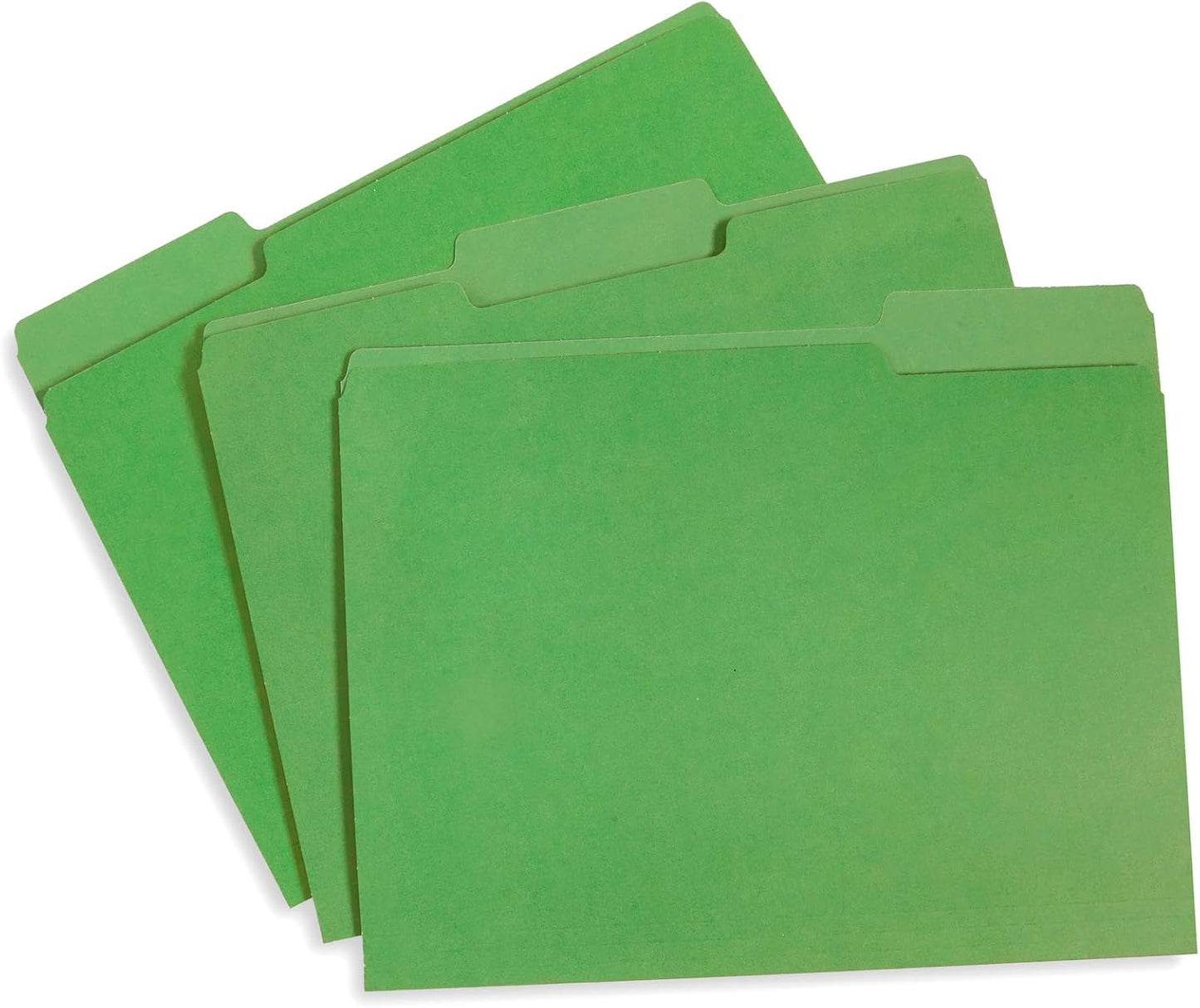 File Folder, 1/3 Cut Tab, Letter Size, Yellow, Great for Organizing and Easy File Storage, 100 Per Box
