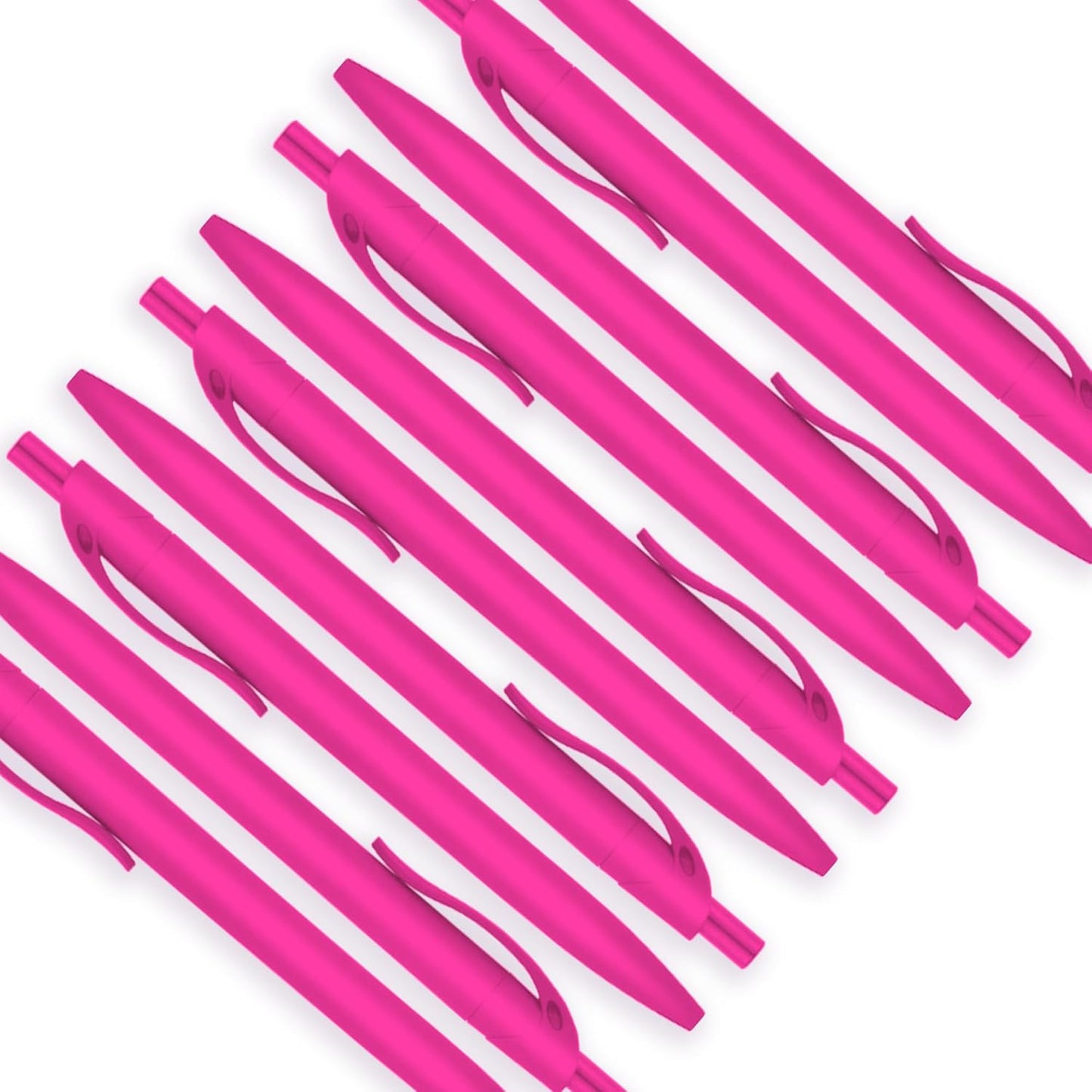 Deegtran 100 Pack No Bleed Black Barrel Click Pens, Wholesale Retractable Ballpoint, Medium Point, Smooth Ink, 1.0MM Black Ink