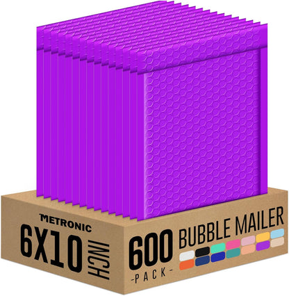 Metronic Bubble Mailers 6x10 Inch 100 Pack Black Usable Size 6x9" Opaque Padded Envelopes Waterproof Bubble Envelopes Cushioning Mailer for Small Business Mailing Makeup Jewelry Gifts