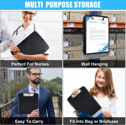 Red Plastic Clipboard with Storage,TFDLCG zm High Capacity Clip Boards 8.5x11,A4 Binder Nursing Clipboard Folder Heavy Duty for Women Teachers Work,School Office