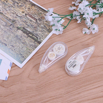 2 Pcs White Cute Correction Tape Mini Roller White Out Eraser, School Office Stationery Correction Tape for School Office Correction Product