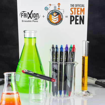 PILOT FriXion Synergy Clicker Erasable, Refillable & Retractable Gel Ink Pens, 0.5mm Extra Fine Point, Black Ink, 5-Pack