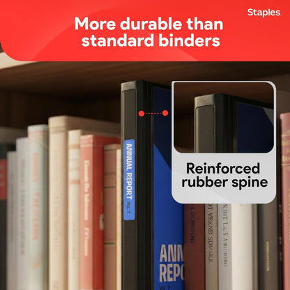 Staples Better Binder 2-Inch D-Ring View Binder, Reinforced Spine, Holds Up to 540 Sheets, Teal, for Office & School