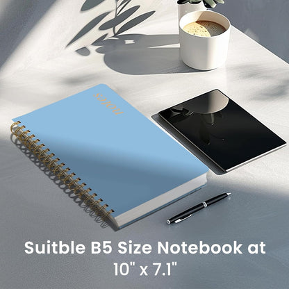 Lined Spiral Notebook Journal for Work, 300 Pages Thick B5 (7.1"x10") College Ruled Journal for Women & Writing, Hardcover Notebook for Note Taking, Perfect for Office Home School Supplies, Purple